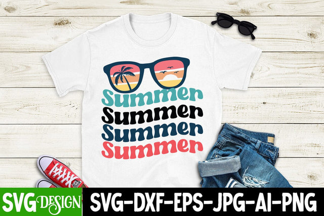 Summer Retro SVG Cut File, Summer SVG Design , Summer Sublimation SVG BlackCatsMedia 