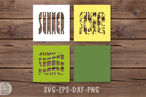 Summer shadow box svg Floral layered papercut template svg file for cricut 3D Paper GreenWolf 