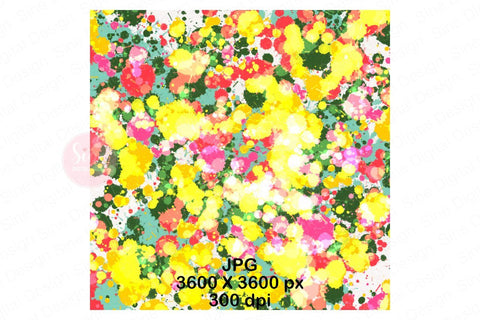 Summer Splatter Digital Papers Backgrounds Set Digital Pattern SineDigitalDesign 
