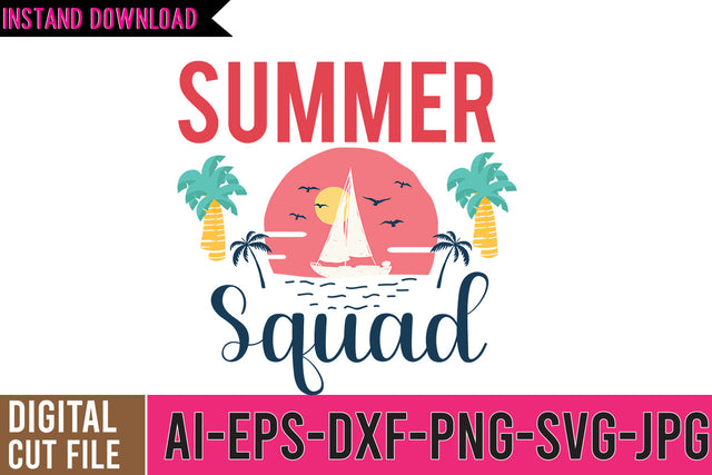 Summer Squad SVG Cut File SVG BlackCatsMedia 