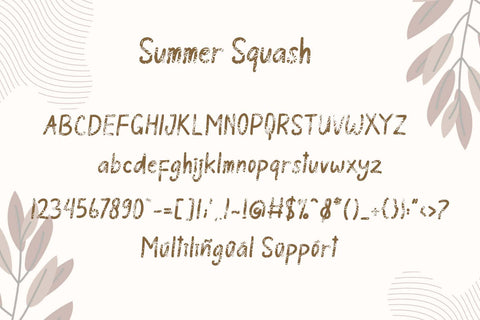 Summer Squash Font Prasetya Letter 