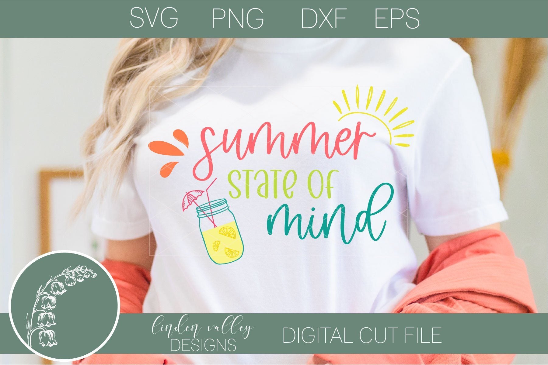 Summer State Of Mind SVG Cut File - So Fontsy