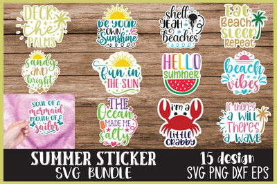 Summer Sticker Bundle, Stickers SVG SVG md faruk hossain 