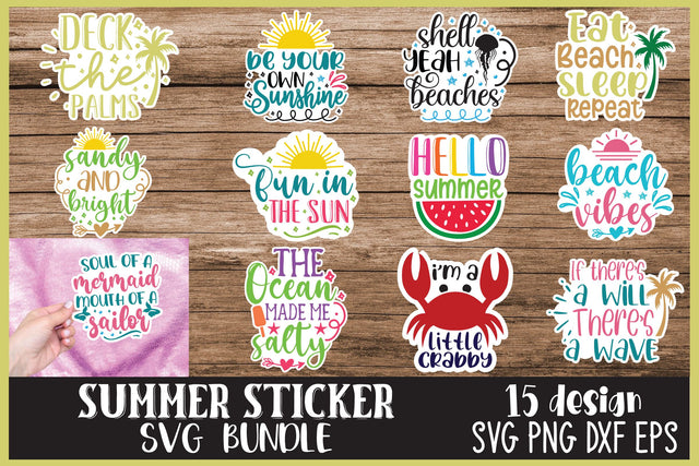 Summer Sticker Bundle, Stickers SVG SVG md faruk hossain 