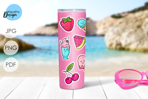 Summer sticker pack, aesthetic sticker bundle, print cut Sublimation Klava P 