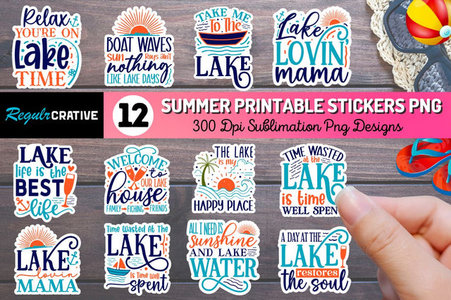 Summer Stickers Png Bundle Sublimation Regulrcrative 