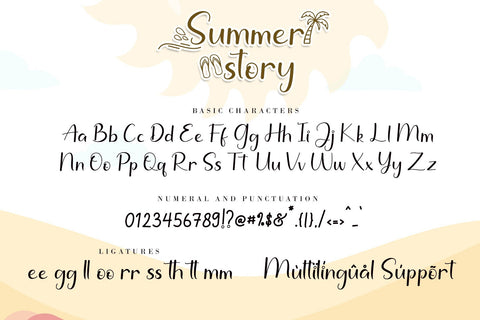 Summer Story Font AEN Creative Store 
