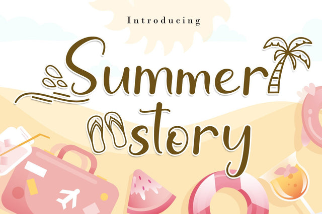 Summer Story Font AEN Creative Store 