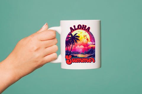 Summer Sublimation Design - Aloha Summer Sublimation CraftLabSVG 