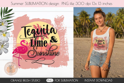 Summer Sublimation Design Beach Vacation Quote PNG Sublimation OrangeBrushStudio 