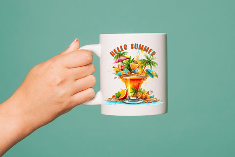 Summer Sublimation Design, Hello Summer Sublimation CraftLabSVG 