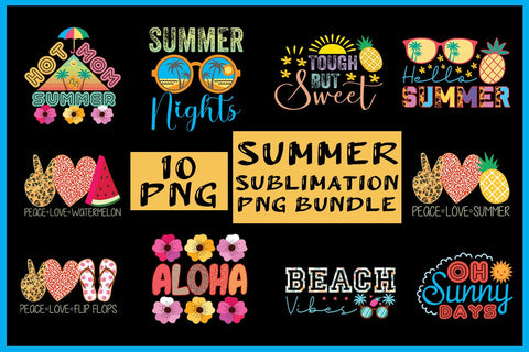 Summer Sublimation PNG Bundle Printable Files Sublimation Creativedesigntee 