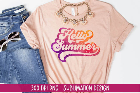 Summer Sublimation PNG-Retro Summer PNG Sublimation Linden Valley Designs 