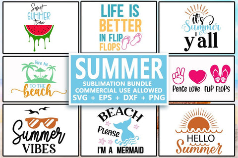 Summer Sublimation SVG Bundle.summer vibes, Beach, Gnome summer, SVG Designangry 