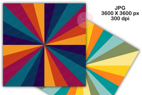 Summer Sunburst Digital Paper Backgrounds Digital Pattern SineDigitalDesign 