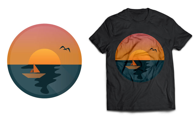 Summer Sunset T-Shirt Design SVG naemmiah021 