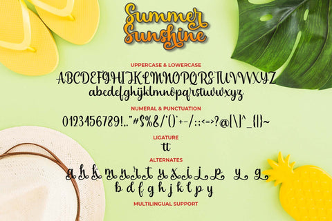 Summer Sunshine Font love script 
