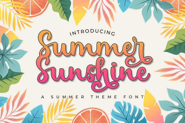 Summer Sunshine Font love script 