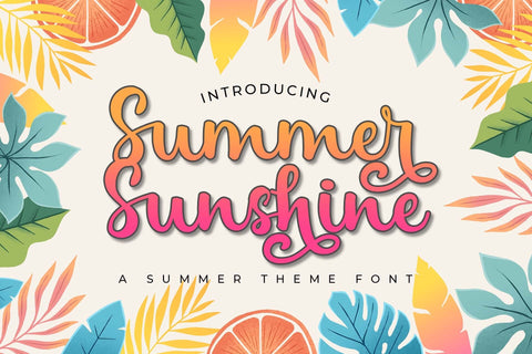 Summer Sunshine Font love script 