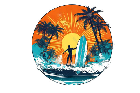 Summer Surfing Clipart Bundle Sublimation Regulrcrative 