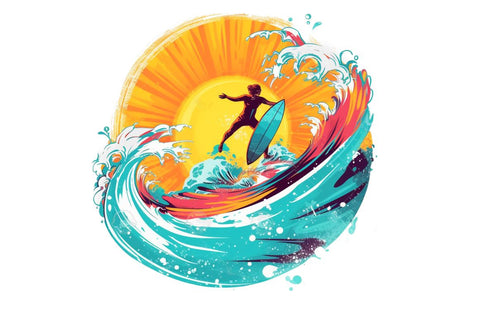 Summer Surfing Clipart Bundle Sublimation Regulrcrative 