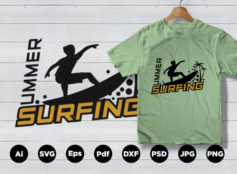 Summer Surfing Design SVG Leamsign Studio 