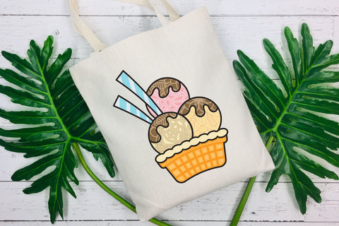 Summer SVG, 3d Layered Ice Cream SVG Cup. 3D Paper Elinorka 