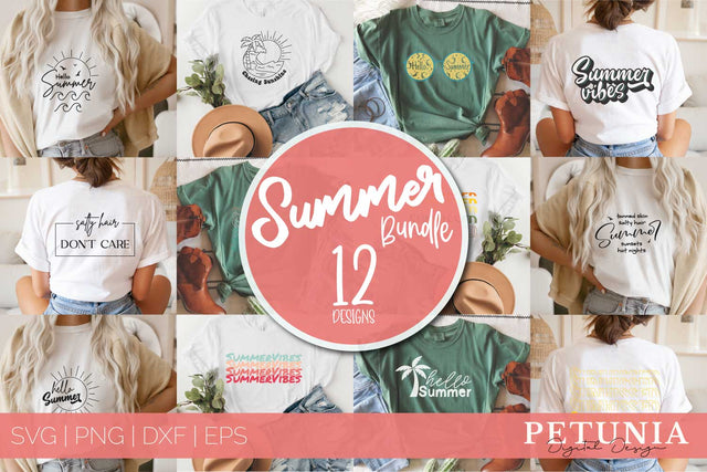 Summer SVG Bundle 12 Designs Cut Files SVG Petunia Digital Design 