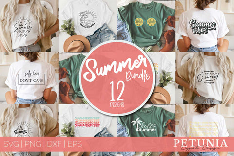 Summer SVG Bundle 12 Designs Cut Files SVG Petunia Digital Design 