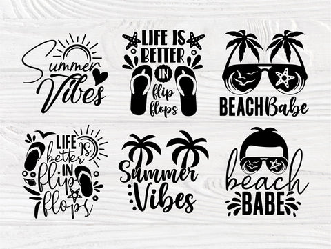 Summer SVG Bundle, Beach Babe Svg, Flip Flops Svg SVG TonisArtStudio 