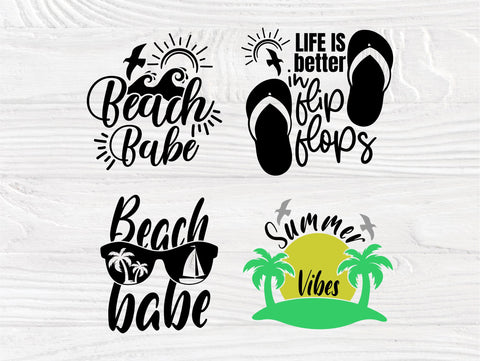Summer SVG Bundle, Beach Babe Svg, Flip Flops Svg SVG TonisArtStudio 