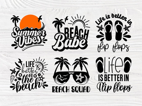 Summer SVG Bundle, Beach Babe Svg, Flip Flops Svg SVG TonisArtStudio 