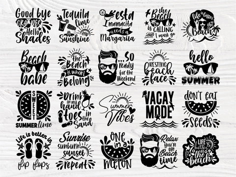 Summer SVG Bundle, Beach Quotes, Vacation t shirt SVG TonisArtStudio 