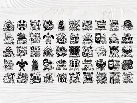 Summer SVG Bundle, Beach Quotes, Vacation t shirt SVG TonisArtStudio 