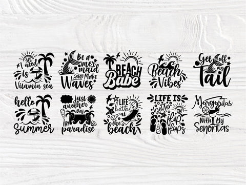 Summer SVG Bundle, Beach Quotes, Vacation t shirt SVG TonisArtStudio 