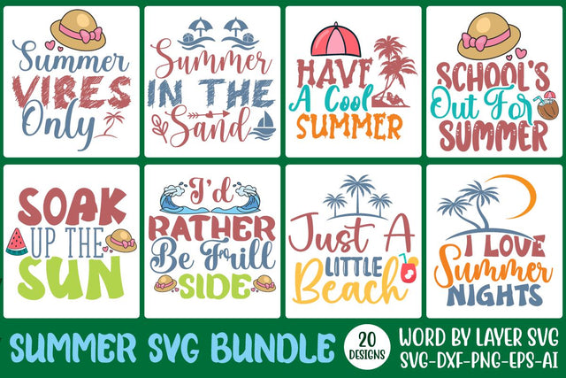 Summer SVG bundle, Beach SVG Bundle, 20 SVG Design SVG Rafiqul20606 