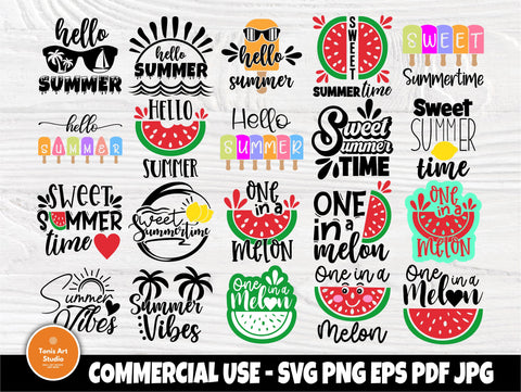 Summer SVG Bundle, Beach Svg, Hello Summer Svg SVG TonisArtStudio 