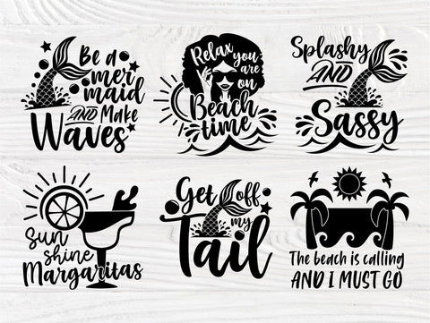 Summer SVG Bundle, Beach Svg, Mermaid Shirt Quotes SVG TonisArtStudio 