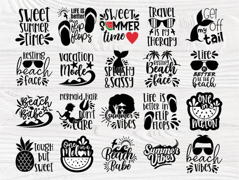 Summer SVG Bundle, Beach Svg, Mermaid Shirt Quotes SVG TonisArtStudio 
