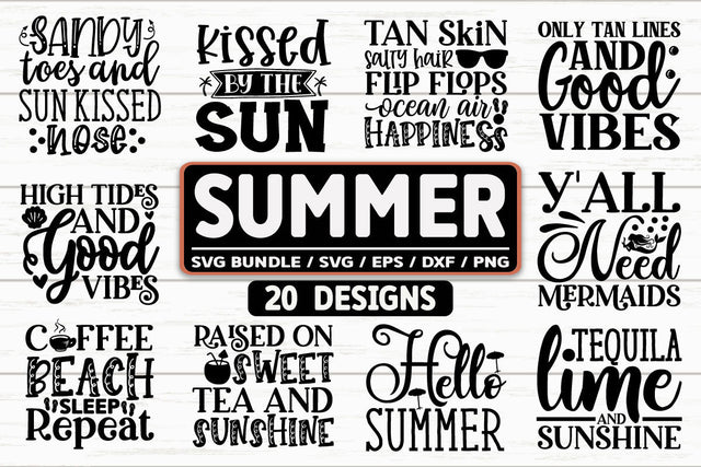 Summer SVG Bundle Cut File SVG akazaddesign 
