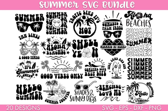 Summer SVG Bundle Cut file SVG Freeling Design House 