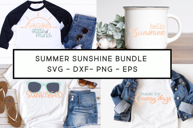 Summer SVG Bundle, Hello Sunshine SVG, Cute summer bundle SVG Designing Digitals 