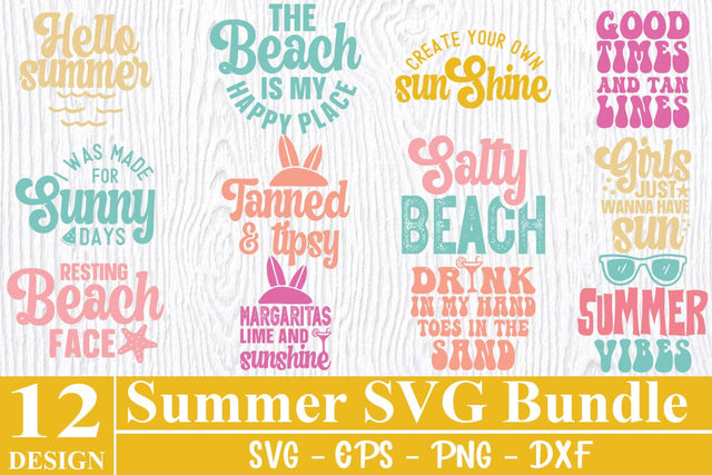 Summer SVG Bundle Shirt Design Bundle quotes SVG Svgcraft 