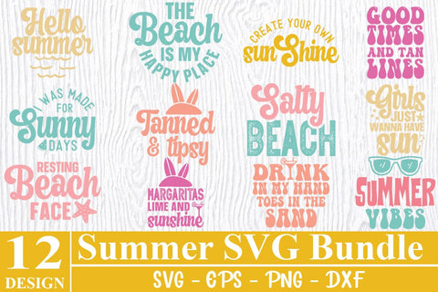 Summer SVG Bundle Shirt Design Bundle quotes SVG Svgcraft 