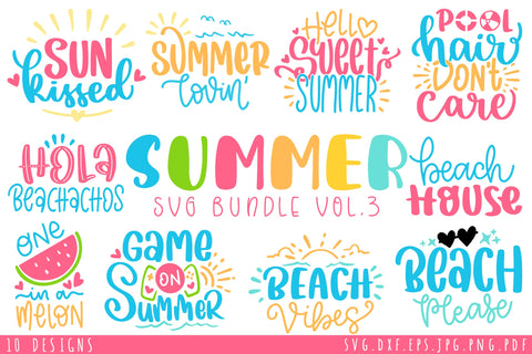 Summer SVG Bundle | Summer And Beach Quotes Bundle Vol.3 SVG dapiyupi store 