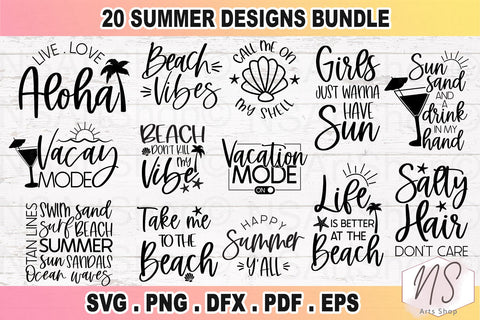 Summer Svg Bundle.Summer Clipart, Summer PNG, Summer shirt svg, Beach ...