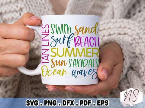 Summer SVG Bundle, Summer Clipart, Vacation SVG, PNG, Summer shirt svg, Beach shirt svg, Beach Babe svg, Summer Quote, Cricut, Cut Files, Silhouette SVG NS Arts Shop 