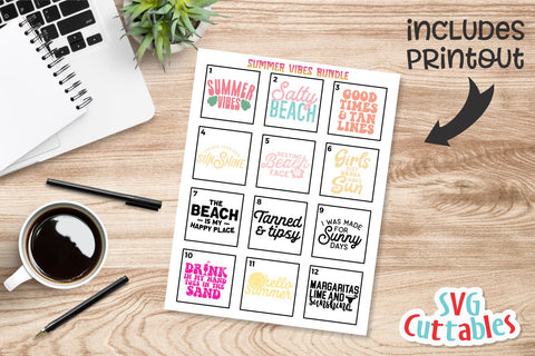 Summer svg Bundle - Summer Cut File - Beach - Quotes - svg - svg - dxf - eps - png - Silhouette - Cricut - Digital File SVG Svg Cuttables 