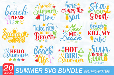 Summer SVG Bundle, Summer Svg, Beach Svg, Summer Design for Shirts, Summertime Svg, Summer Cut Files, Cricut, Silhouette, Png SVG MD mominul islam 