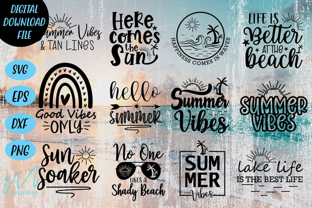 Summer Svg bundle, Summer t shirt svg bundle, hello Summer svg SVG Isabella Machell 